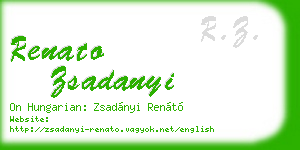 renato zsadanyi business card